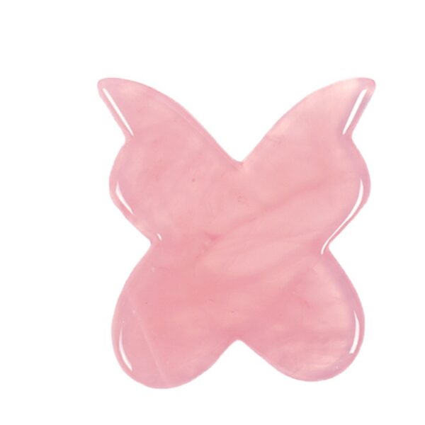 New Customized Butterfly-shaped Pink Crystal Gua Sha Massager