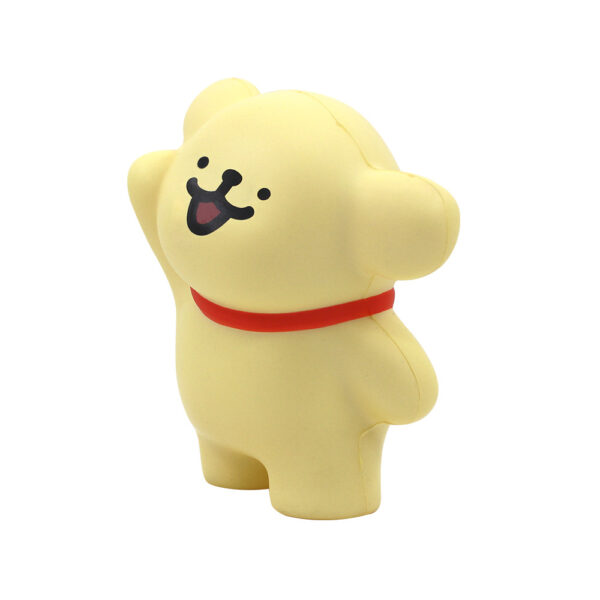 Cute Yellow Dog-shaped Stress Reliever with Your Logo