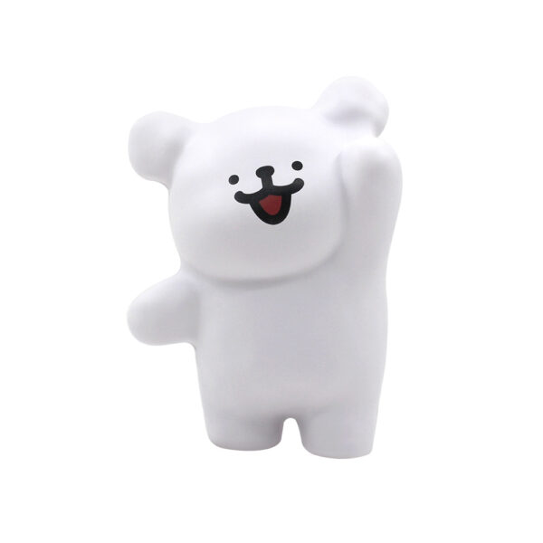 Cute White Dog-shaped Stress Reliever with Your Logo