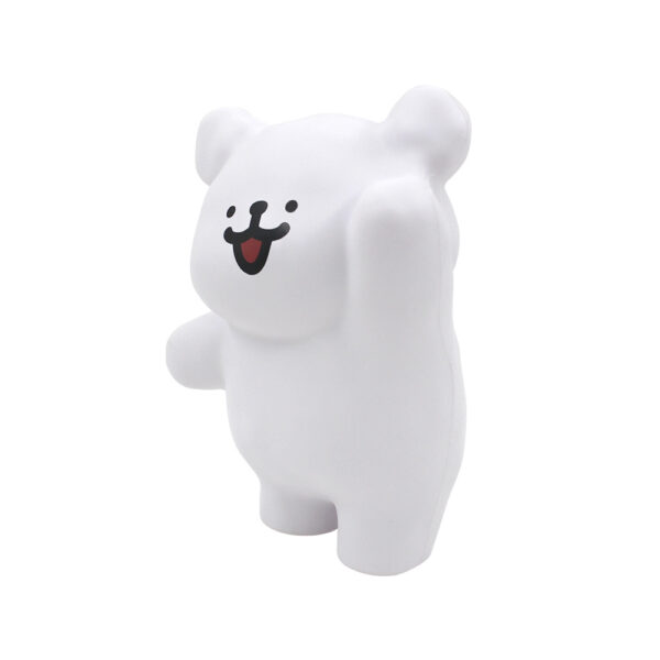 Cute White Dog-shaped Stress Reliever with Your Logo