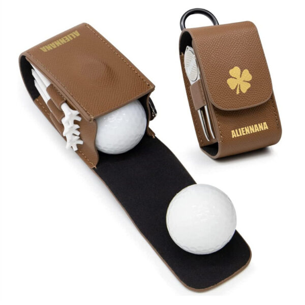 Waist Hanging Mini PU Leather Golf Pouch