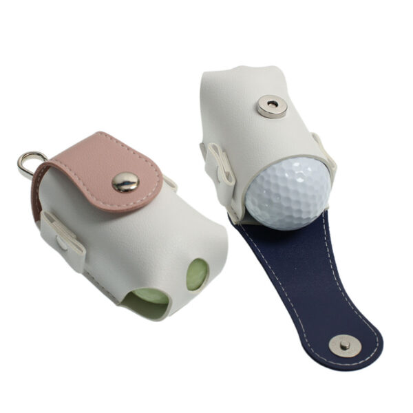 Waist Hanging Portable Mini PU Leather Golf Pouch