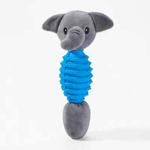 Squeaky Pet Toy with Plush Tail