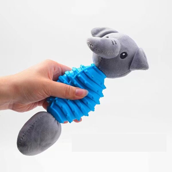 Squeaky Pet Toy with Plush Tail