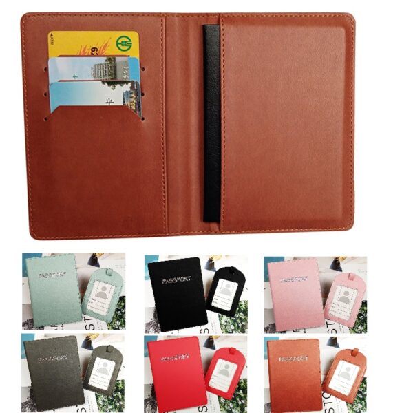 Travel Passport Holder and Luggage Tag Set