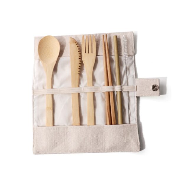 Travel Portable Bamboo Tableware Set