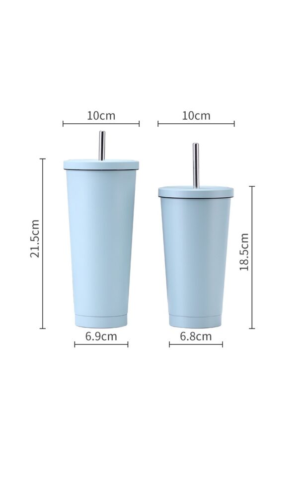 17oz Stainless Steel Straw Vacuum Coffee Cup