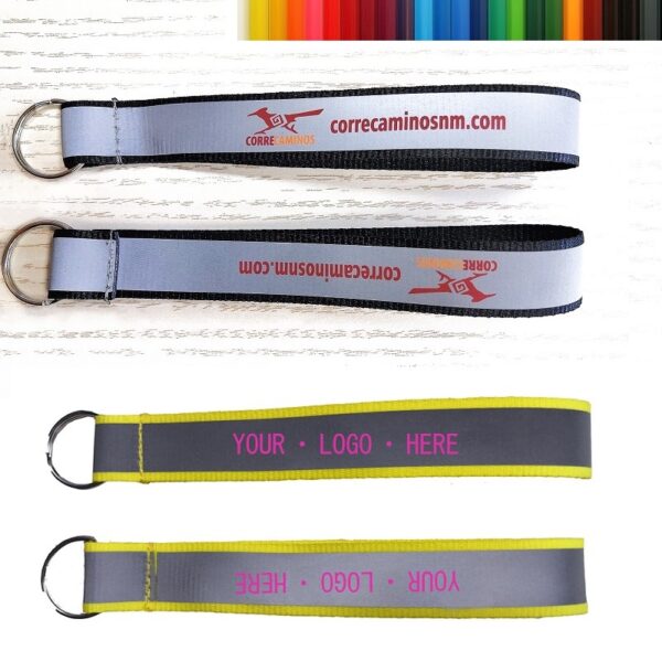 3/4 inch Polyester Reflective Wristband with Silkscreen Logo