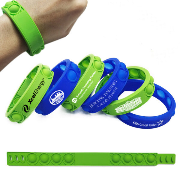 Multi-colored Silicone Pop Bracelet