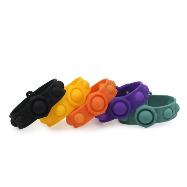 Multi-colored Silicone Pop Fidget Bracelet