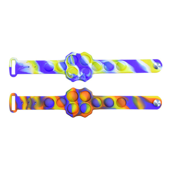 Multi-colored Silicone Pop It Fidget Bracelet