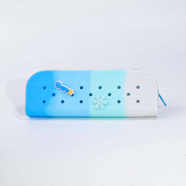 Silicone Hole Pencil Case With Custom Charms