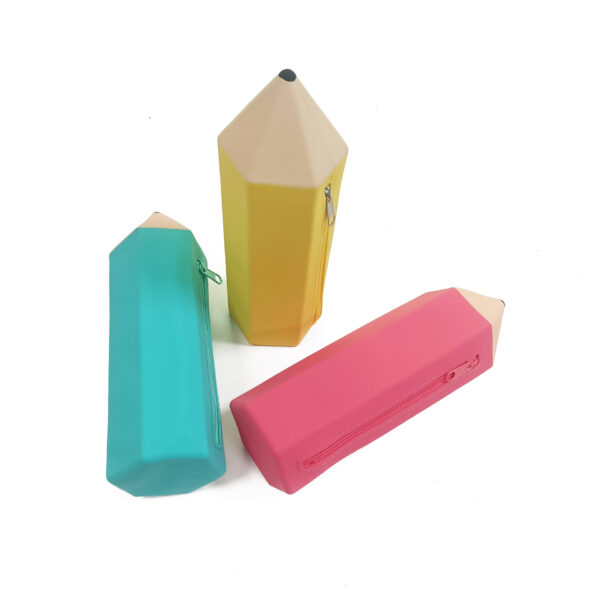 Pencil Shaped Silicone Pencil Case