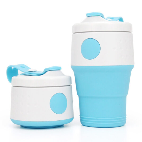 Silicone Folding Coffee Mug Outdoor Sports Retractable Bottle