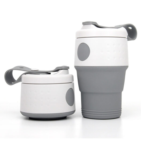 Silicone Folding Coffee Mug Outdoor Sports Retractable Bottle