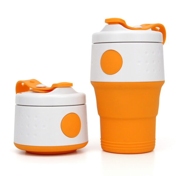 Silicone Folding Coffee Mug Outdoor Sports Retractable Bottle