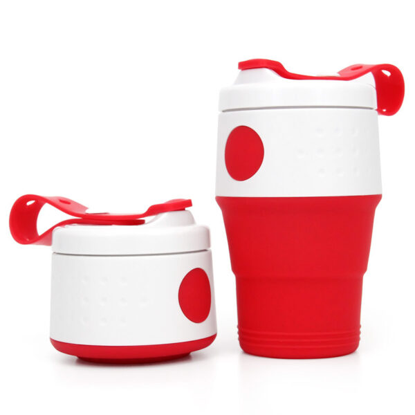 Silicone Folding Coffee Mug Outdoor Sports Retractable Bottle