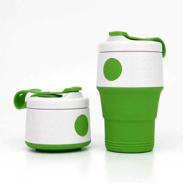 Silicone Folding Coffee Mug Outdoor Sports Retractable Bottle