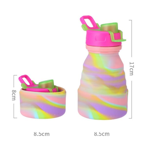 Silicone Folding Handle Mug Outdoor Sports Water Bottle