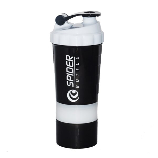 Plastic 17oz Three-layer Shaker Cup With Protein Powder Container