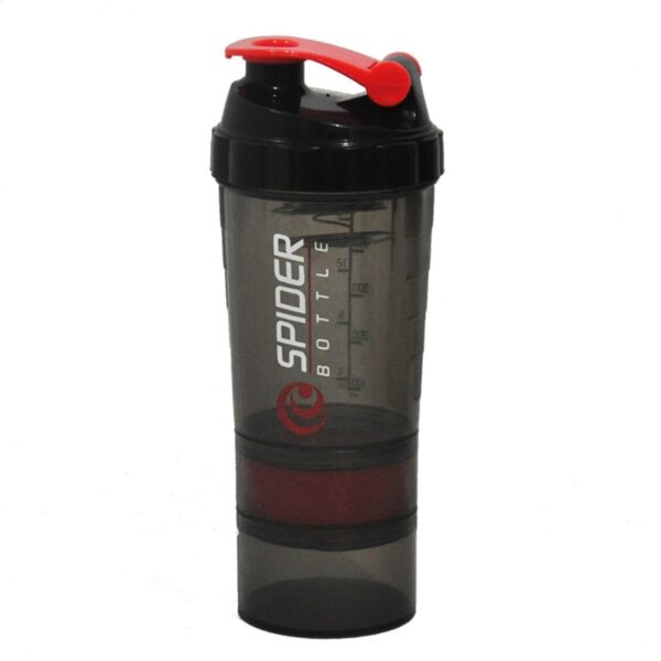 Plastic 17oz Three-layer Shaker Cup With Protein Powder Container