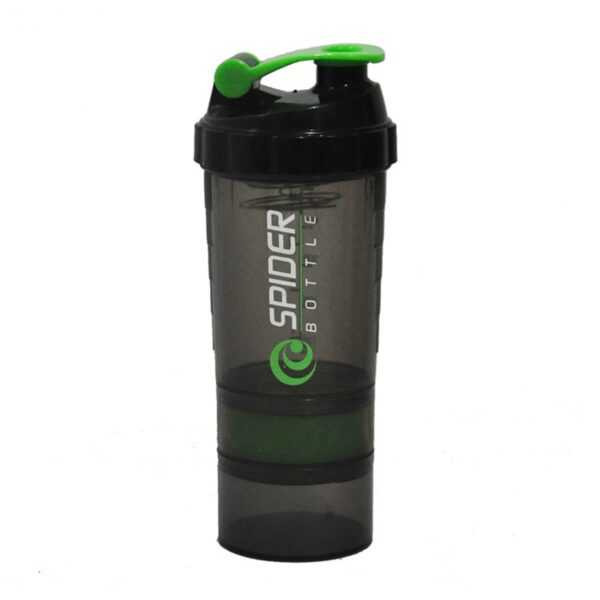 Plastic 17oz Three-layer Shaker Cup With Protein Powder Container