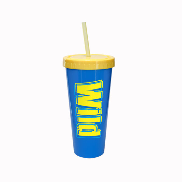 Plastic Strawing Cup High-capacity Advertising Water Bottle