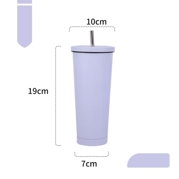 Stainless Steel 304 Double-layer Cup PortableStrawing Vacuum Insulated Bottle