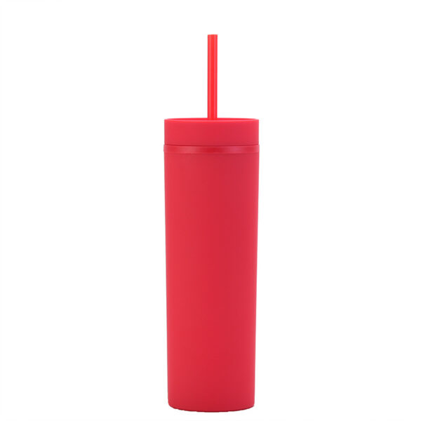 Plastic 16oz Strawing Cup Simple Advertising Water Bottle