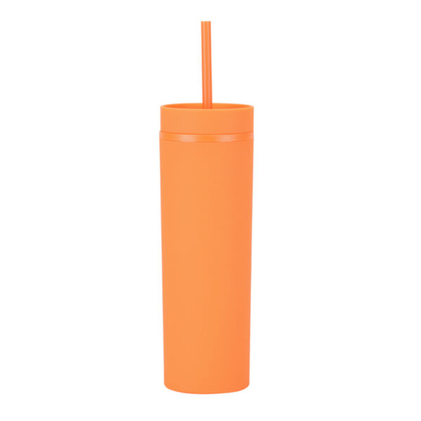 Plastic 16oz Strawing Cup Simple Advertising Water Bottle