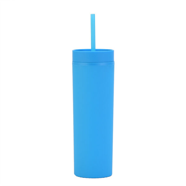 Plastic 16oz Strawing Cup Simple Advertising Water Bottle