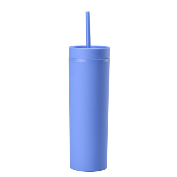 Plastic 16oz Strawing Cup Simple Advertising Water Bottle