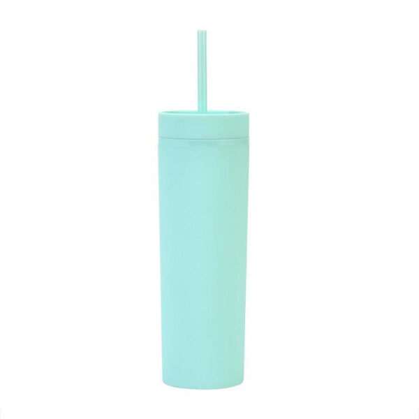 Plastic 16oz Strawing Cup Simple Advertising Water Bottle