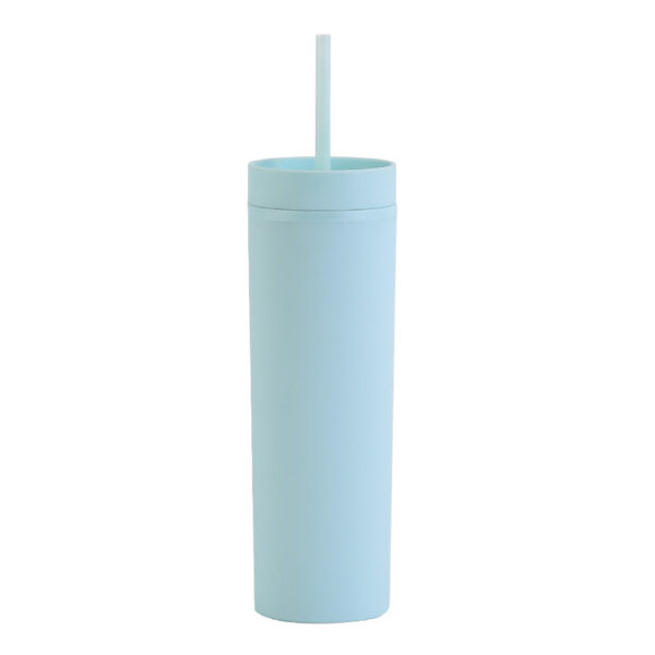 Plastic 16oz Strawing Cup Simple Advertising Water Bottle