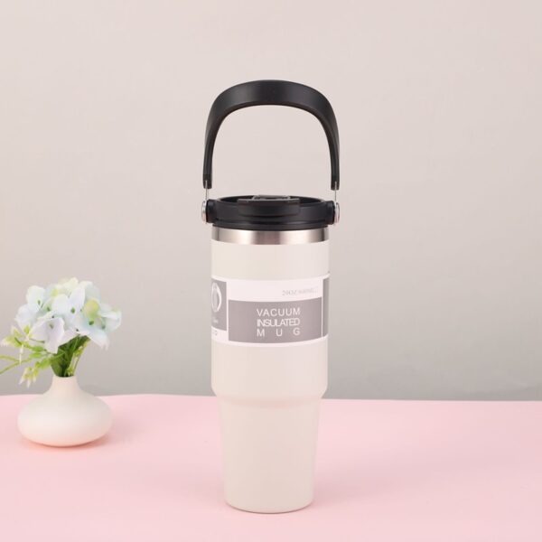 Large Capacity Portable Insulation Cup Sports Coffee Mug 304 Stainless Steel Straw Bottle