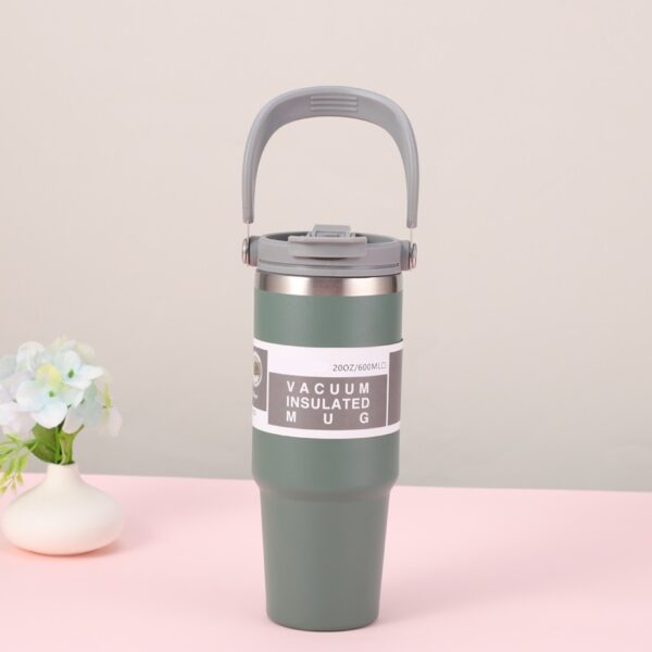 Large Capacity Portable Insulation Cup Sports Coffee Mug 304 Stainless Steel Straw Bottle