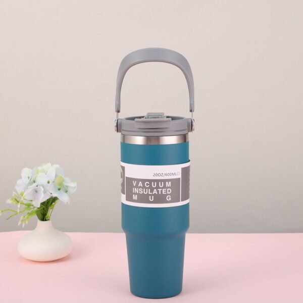 Large Capacity Portable Insulation Cup Sports Coffee Mug 304 Stainless Steel Straw Bottle