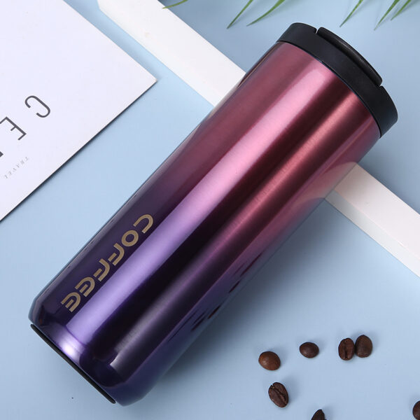 Simple 304 Stainless Steel Straight Coffee Mug Creative Gift Insulated Cups Water Bottle