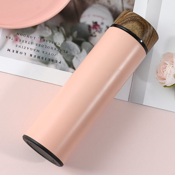 Wholesale Stainless Steel Water Bottle with Wood-grain Lid