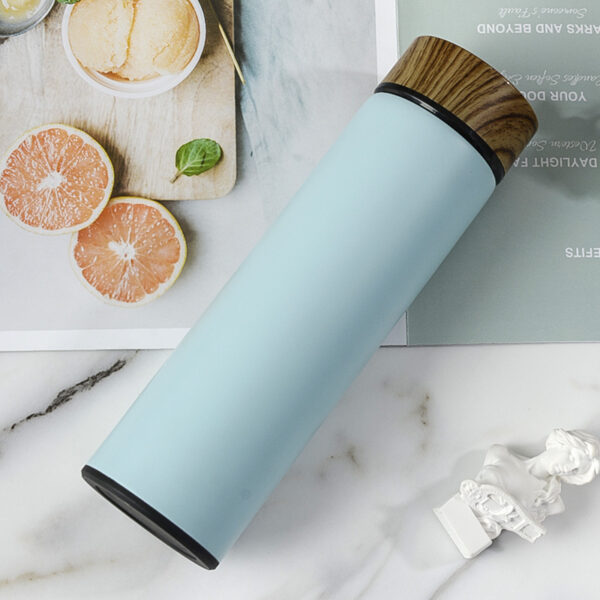 Wholesale Stainless Steel Water Bottle with Wood-grain Lid