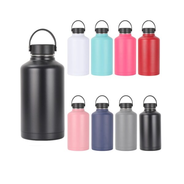 Large Capacity 64oz Portable Outdoor Stainless Steel Water Bottle