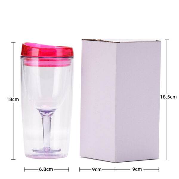 Double Plastic Wine Cup or Bottle 10oz