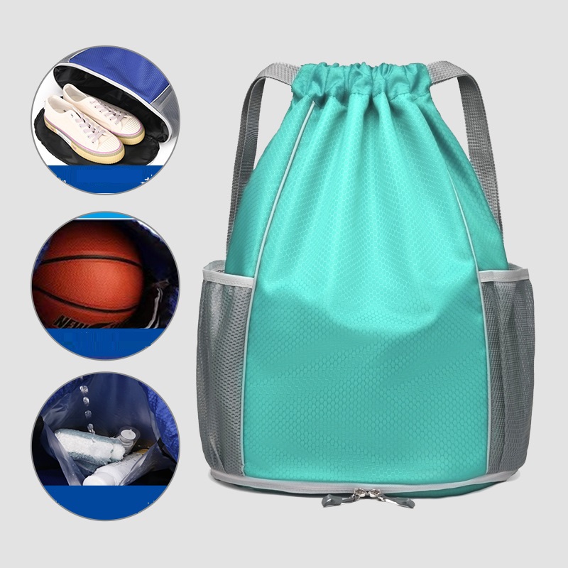 Portable Foot Basketball Drawstring Backpack