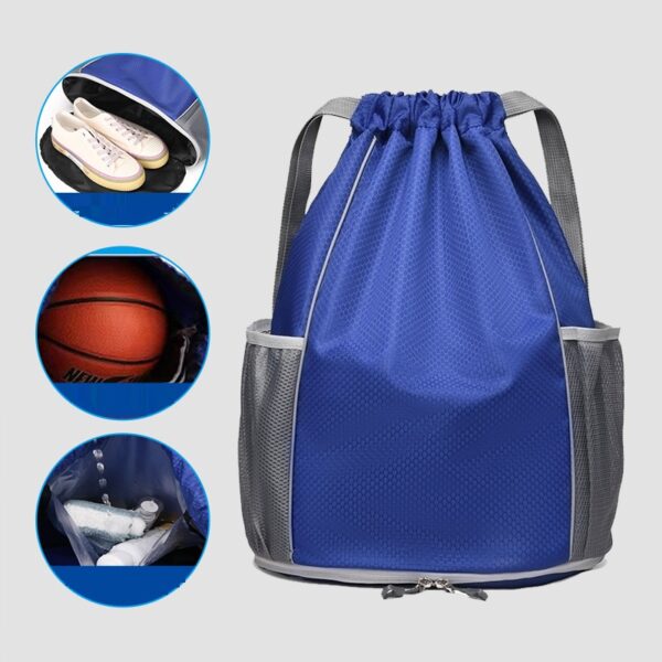 Portable Foot Basketball Drawstring Backpack