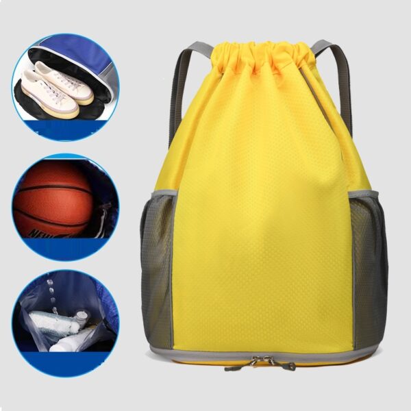 Portable Foot Basketball Drawstring Backpack