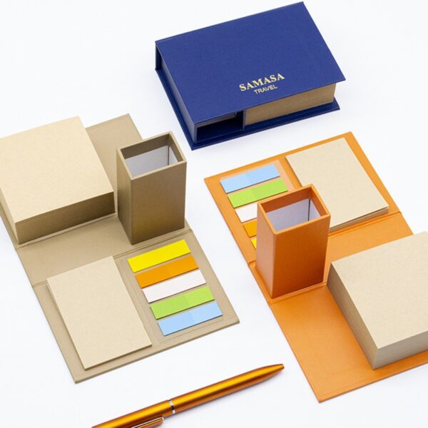 Multifunctional Compact Pen Holder Sticky Note Box