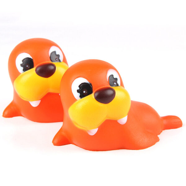 Cute Orange Sea Lion Shaped Stress Reliever