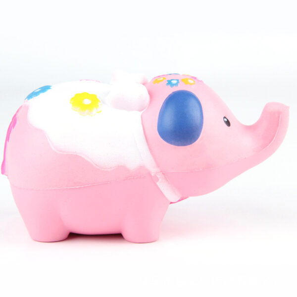 PU Pink Baby Elephant Shaped Stress Reliever