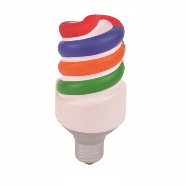 PU Foam Spiral Colored Light Bulb Shaped Stress Reliever