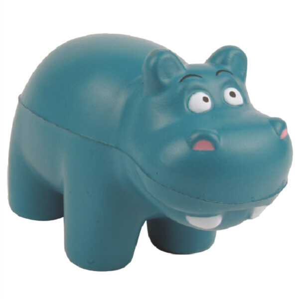 PU Foam Blue Hippo Shaped Stress Reliever